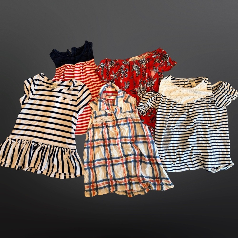 Bundle of Tops  - Size 7/ 8 Red, White & Blue Tops 🇺🇸